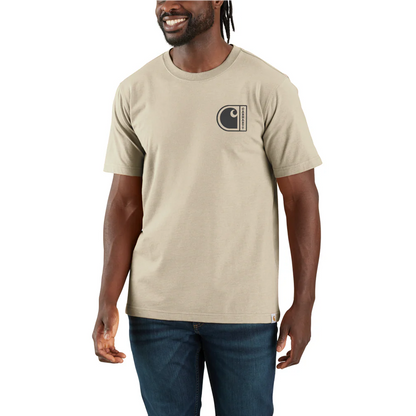 CHA-U8 (Carhartt lightweight relaxed fit C graphic t-shirt oat milk) 102593278