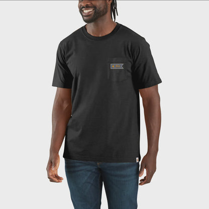 CHA-S8 (Carhartt lightweight relaxed fit pocket script graphic t-shirt black) 102593278
