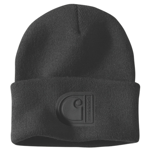 CHA-A9 (Carhartt knit cuffed C patch beanie black) 102592520