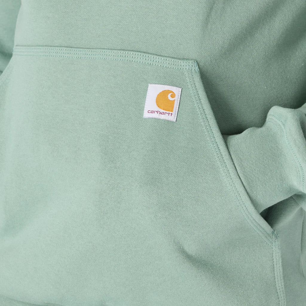 CHA-M9 (Carhartt iconic mid weight logo hoodie green slate) 82697313