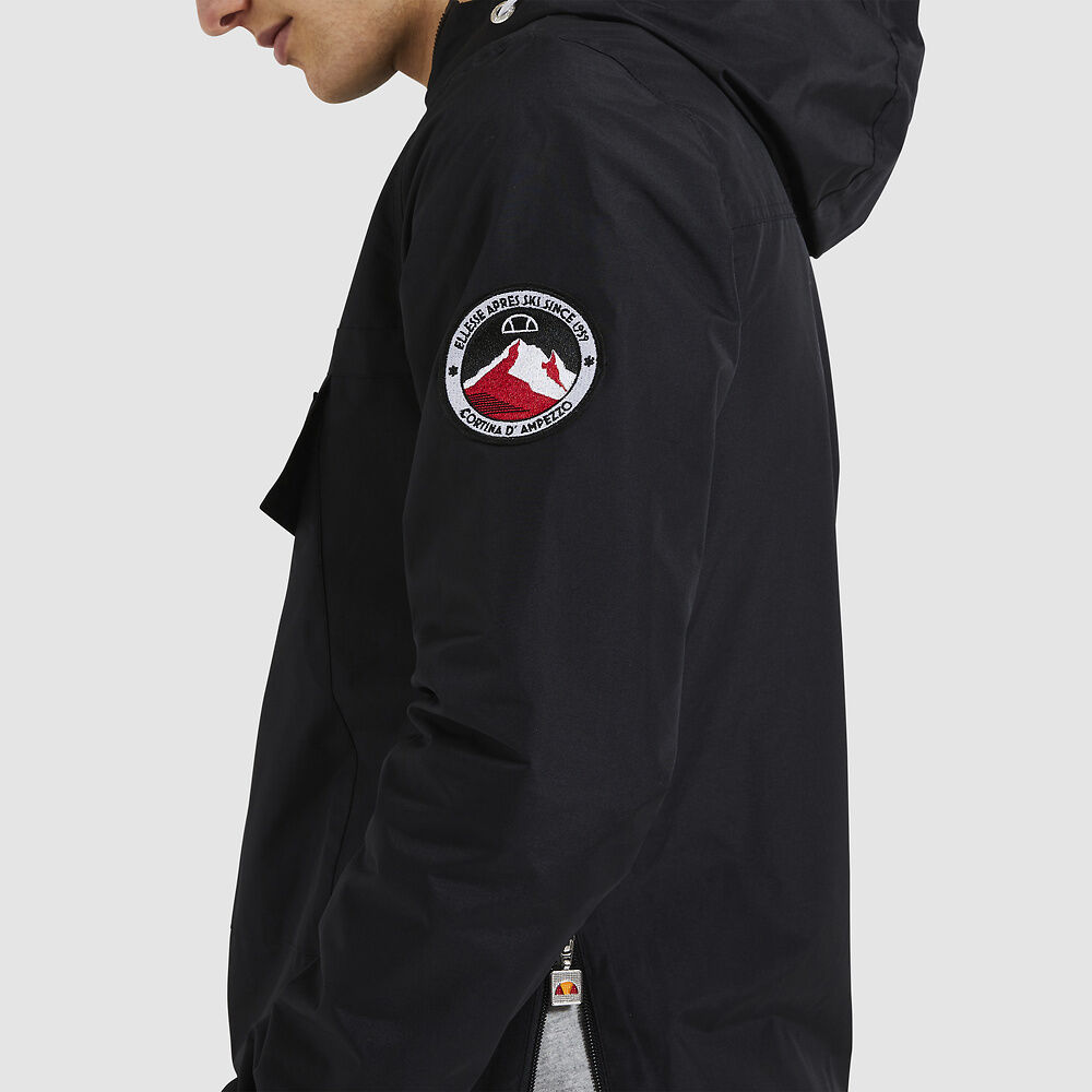 ELA-H1 (Ellesse mont 2 overhead half zip jacket black) 82499348