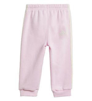 AA-L23 (Adidas essentials full-zip hooded jogger track set ivory/clear pink) 42493370