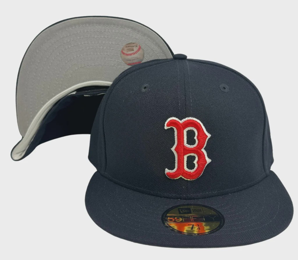 NEC-T52 (New era 5950 grey uv boston red sox fitted hat) 62393750