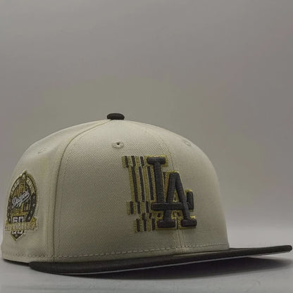 NEC-C71 (New era 5950 black chrome copperstown los angeles dodgers 60 chrome/black fitted hat) 12693970