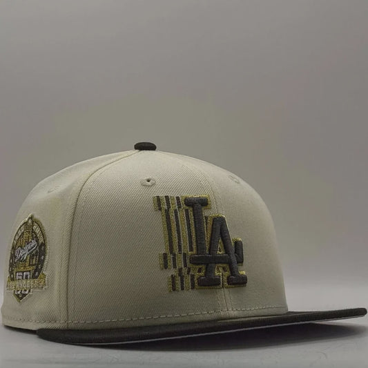 NEC-C71 (New era 5950 black chrome copperstown los angeles dodgers 60 chrome/black fitted hat) 12693970