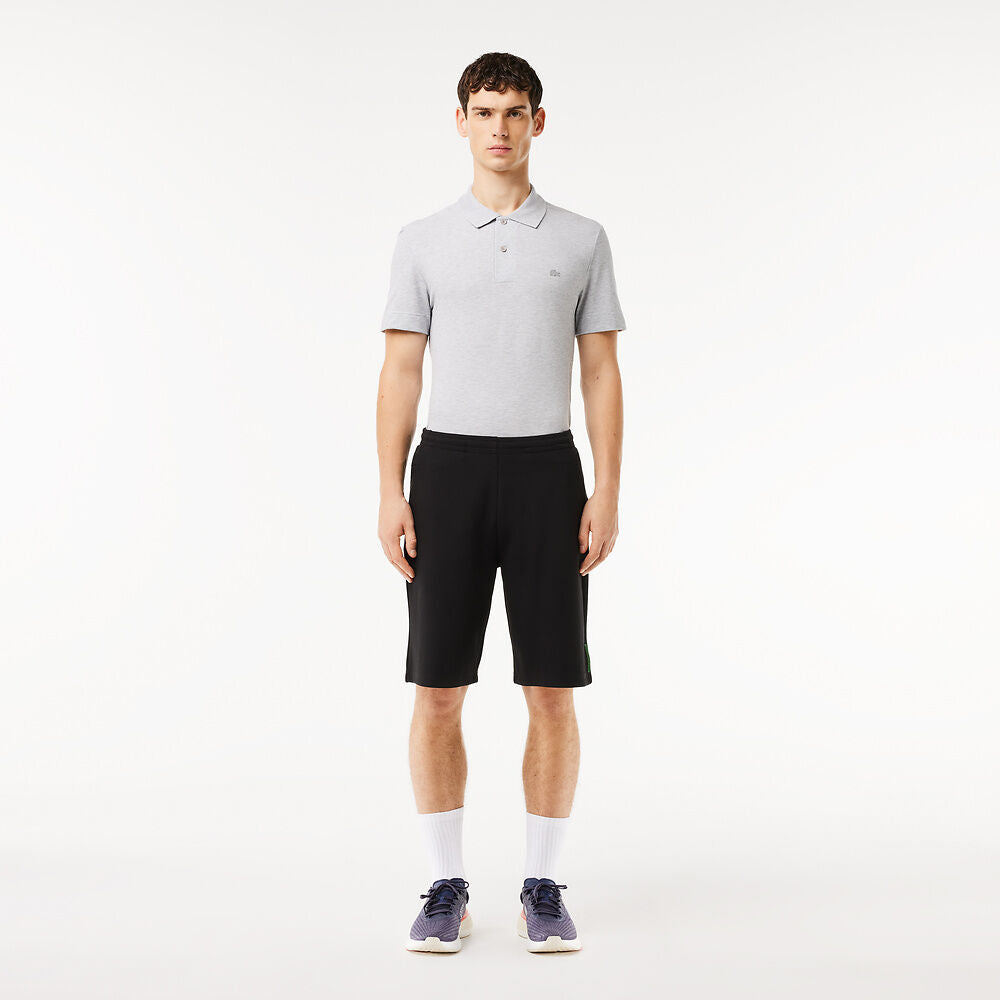 LCA-G21 (Lacoste mens stretch cotton blend shorts black) 11297391