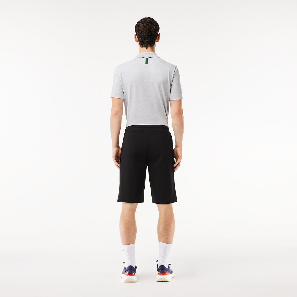 LCA-G21 (Lacoste mens stretch cotton blend shorts black) 11297391