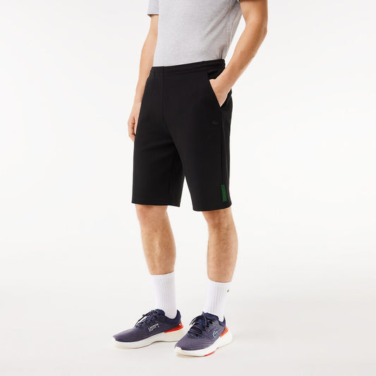 LCA-G21 (Lacoste mens stretch cotton blend shorts black) 11297391