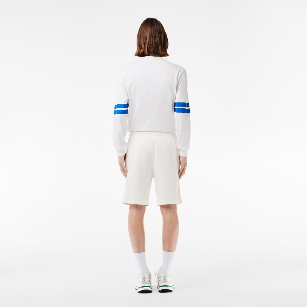 LCA-H21 (Lacoste french iconics nb regular fit jogger shorts white) 112497391