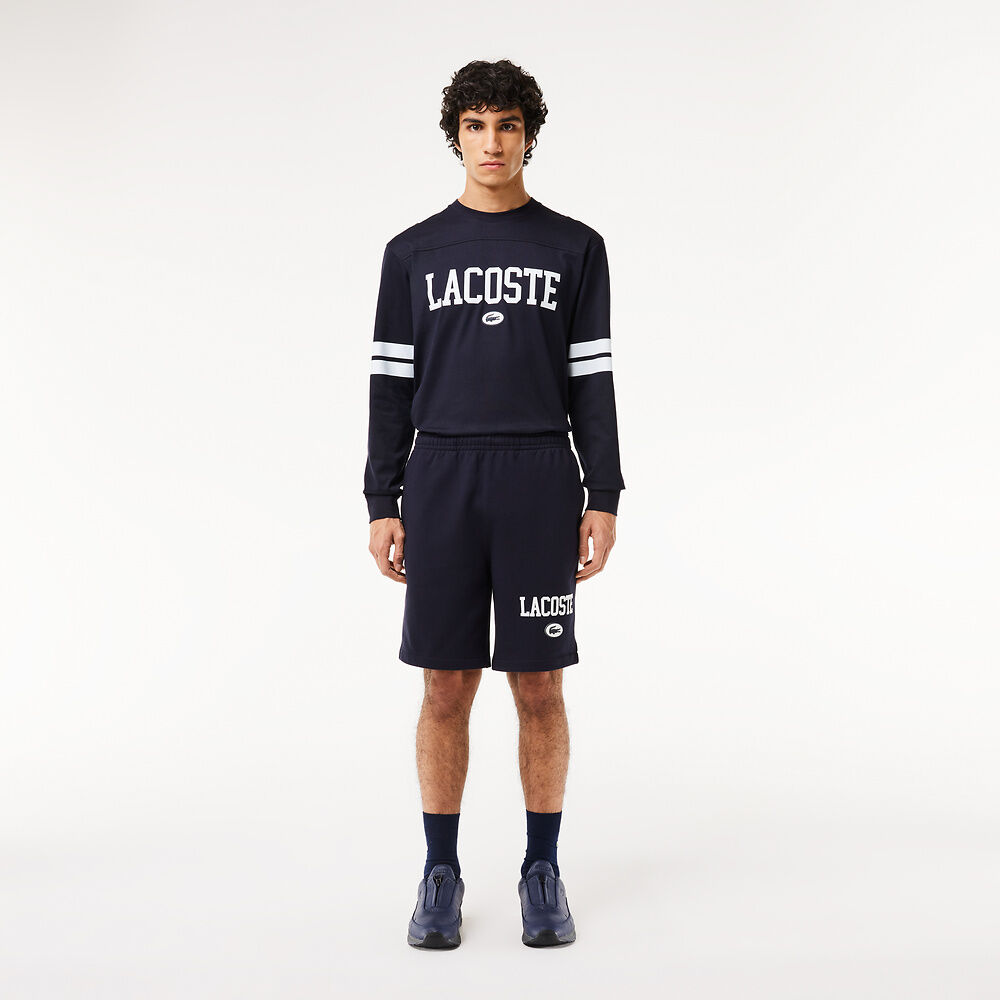 LCA-I21 (Lacoste french iconics nb regular fit jogger shorts navy blue) 112497391