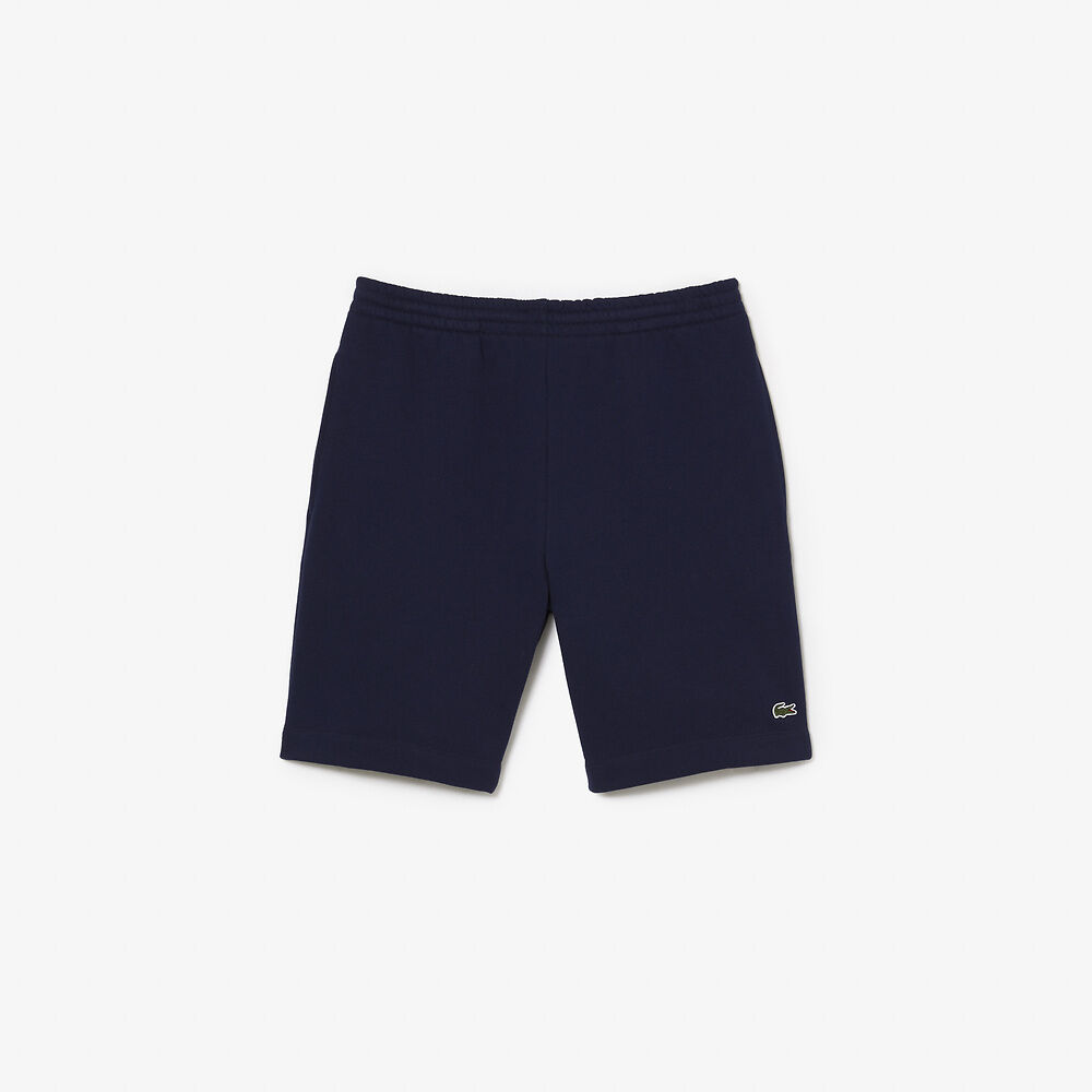 LCA-Q15 (Lacoste cotton fleece shorts navy) 22396087 LACOSTE