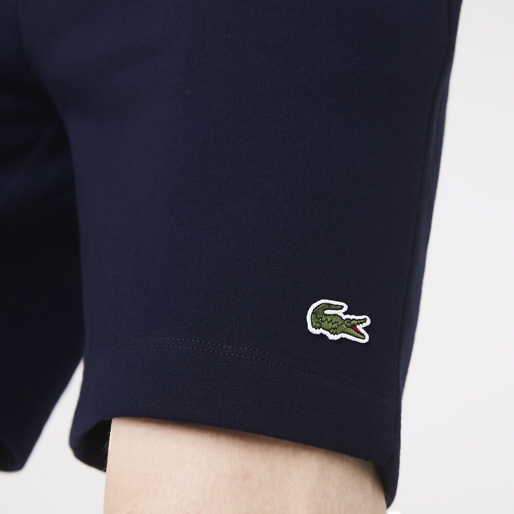 LCA-Q15 (Lacoste cotton fleece shorts navy) 22396087 LACOSTE