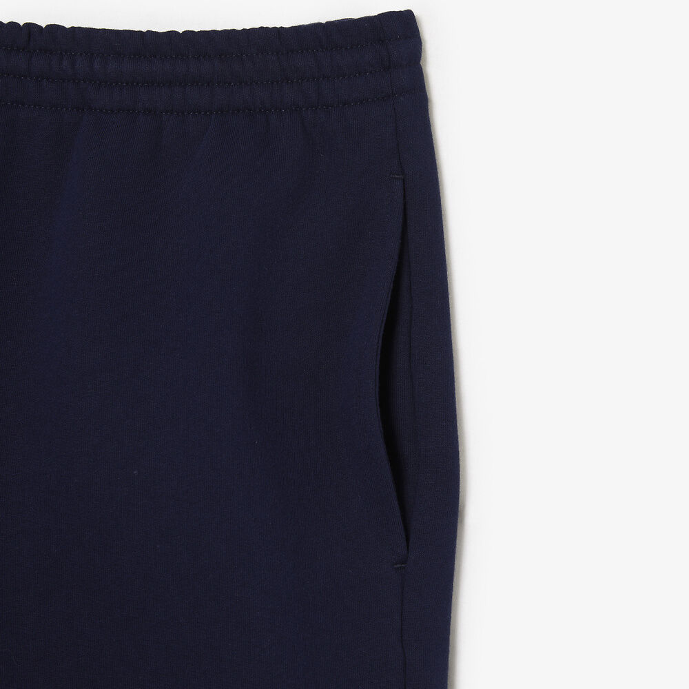 LCA-Q15 (Lacoste cotton fleece shorts navy) 22396087 LACOSTE