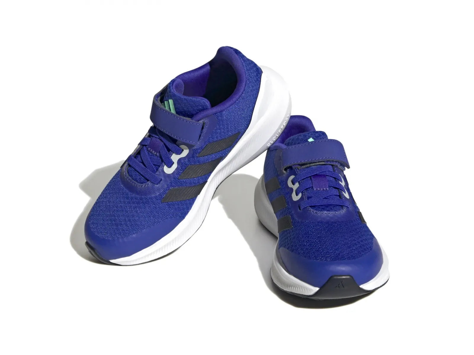 A-U66 (Adidas run flacon 3.0 elastic lace top strap shoe lucid blue/legend ink/white) 92394095