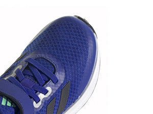 A-U66 (Adidas run flacon 3.0 elastic lace top strap shoe lucid blue/legend ink/white) 92394095