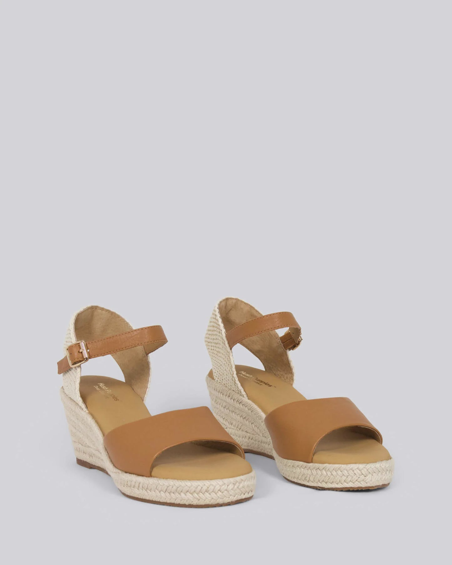 HP-J4 (Hush puppies ersa espadrille wedge sandals tan) 52694800