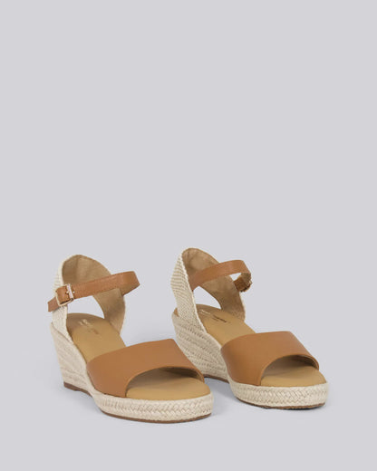 HP-J4 (Hush puppies ersa espadrille wedge sandals tan) 52694800