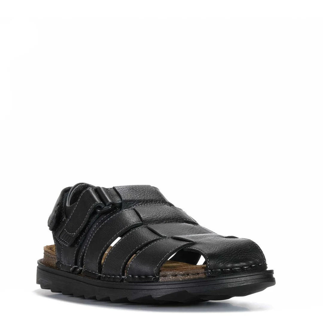 HP-Y4 (Hush puppies men's invicta sandals black) 82697435