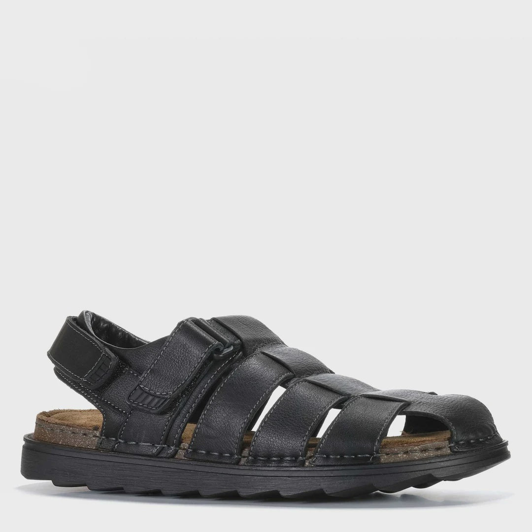 HP-Y4 (Hush puppies men's invicta sandals black) 82697435