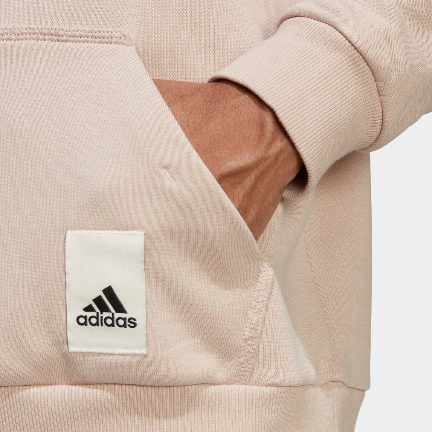 AA-U20 (Adidas lounge fleece hoodie wonder taupe) 52397214 ADIDAS