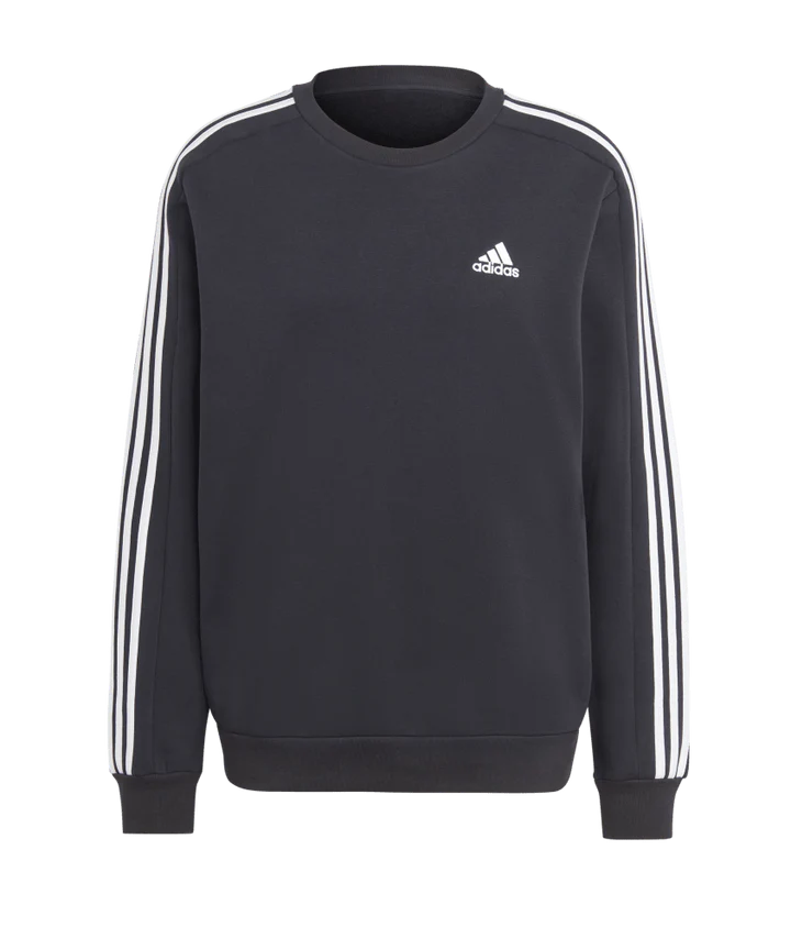 AA-P21 (Adidas essentials fleece 3-stripes sweatshirt black/white) 82393454 ADIDAS