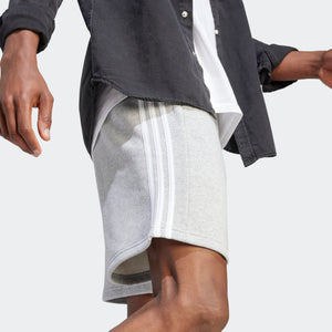 AA-R22 (Adidas 3 stripes essentials fleece shorts meadium grey/heather) 122393585