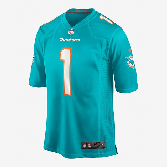 NA-I44 (Nike home tua tagovailoa miami dolphins game jersey  turbo green) 122398260