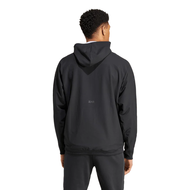 AA-A23 (Adidas all blacks Z.N.E. woven full zip hoodie black/black) 32499090