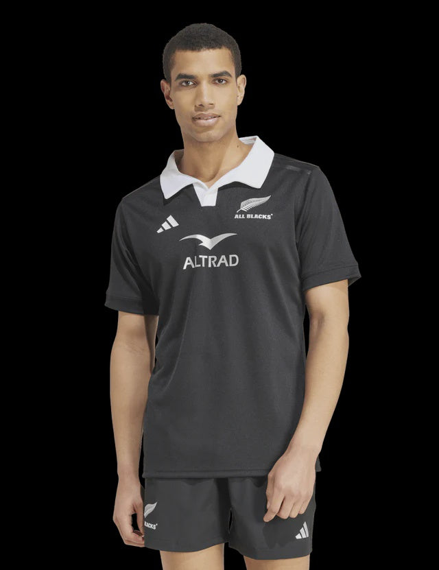 AA-D24 (Adidas all blacks rugby aeroready short sleeve jersey black/white) 72497255