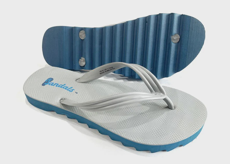 ZZ-D (Super jandals mens original zig zag jandals blue/silver) 102491064