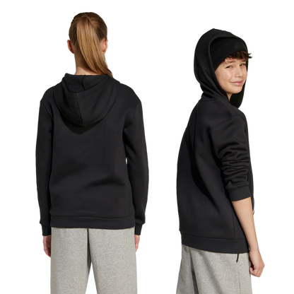 AA-B29 (Adidas kids collegiate typography hoodie black/white) 72594095