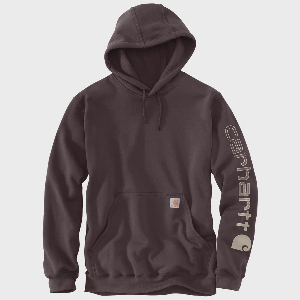 CHA-N9 (Carhartt iconic mid weight logo hoodie dark sepia) 82697313