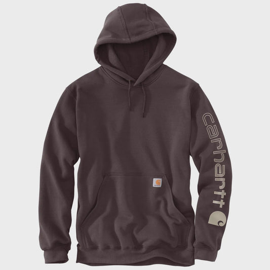 CHA-N9 (Carhartt iconic mid weight logo hoodie dark sepia) 82697313
