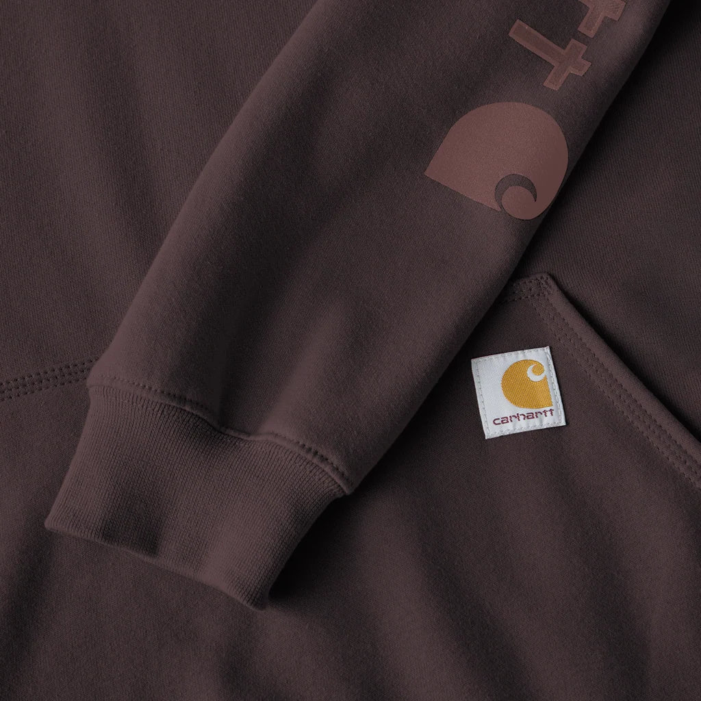 CHA-N9 (Carhartt iconic mid weight logo hoodie dark sepia) 82697313