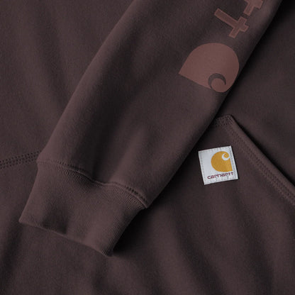 CHA-N9 (Carhartt iconic mid weight logo hoodie dark sepia) 82697313