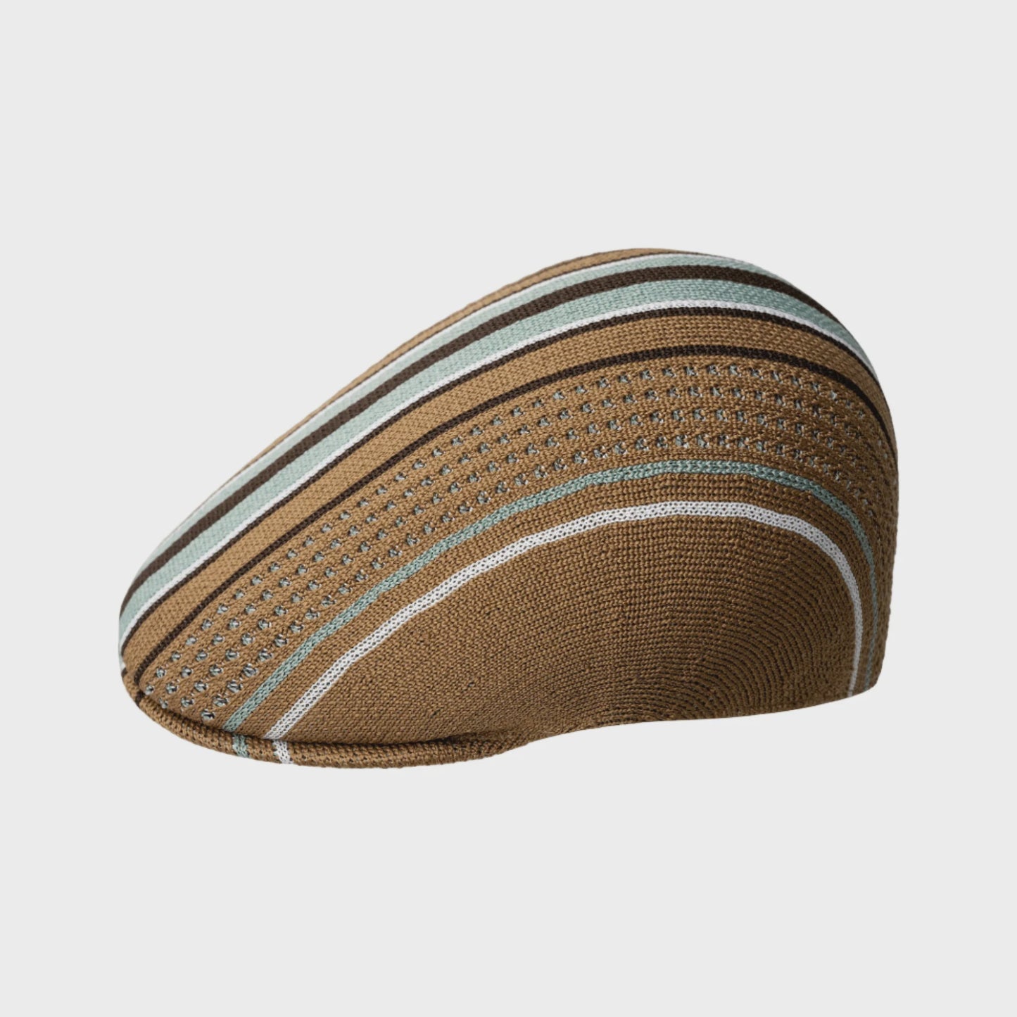 K-U (Kangol clubhouse stripe 507 flat cap tan/sage green) 12695000