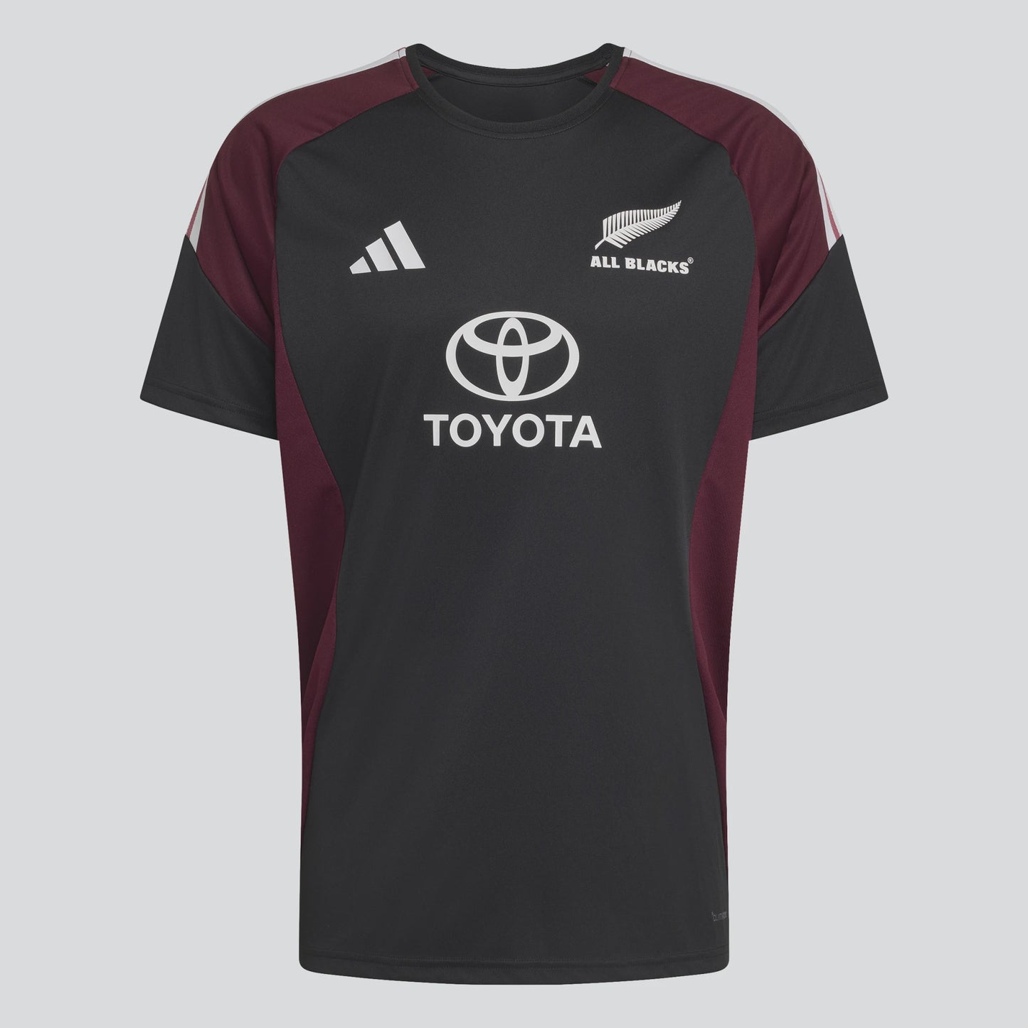 AA-F32 (Adidas all blacks performance tee all black/maroon) 52693638