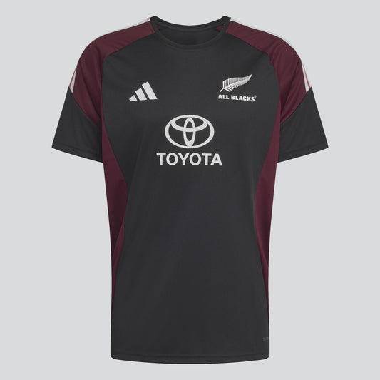 AA-F32 (Adidas all blacks performance tee all black/maroon) 52693638