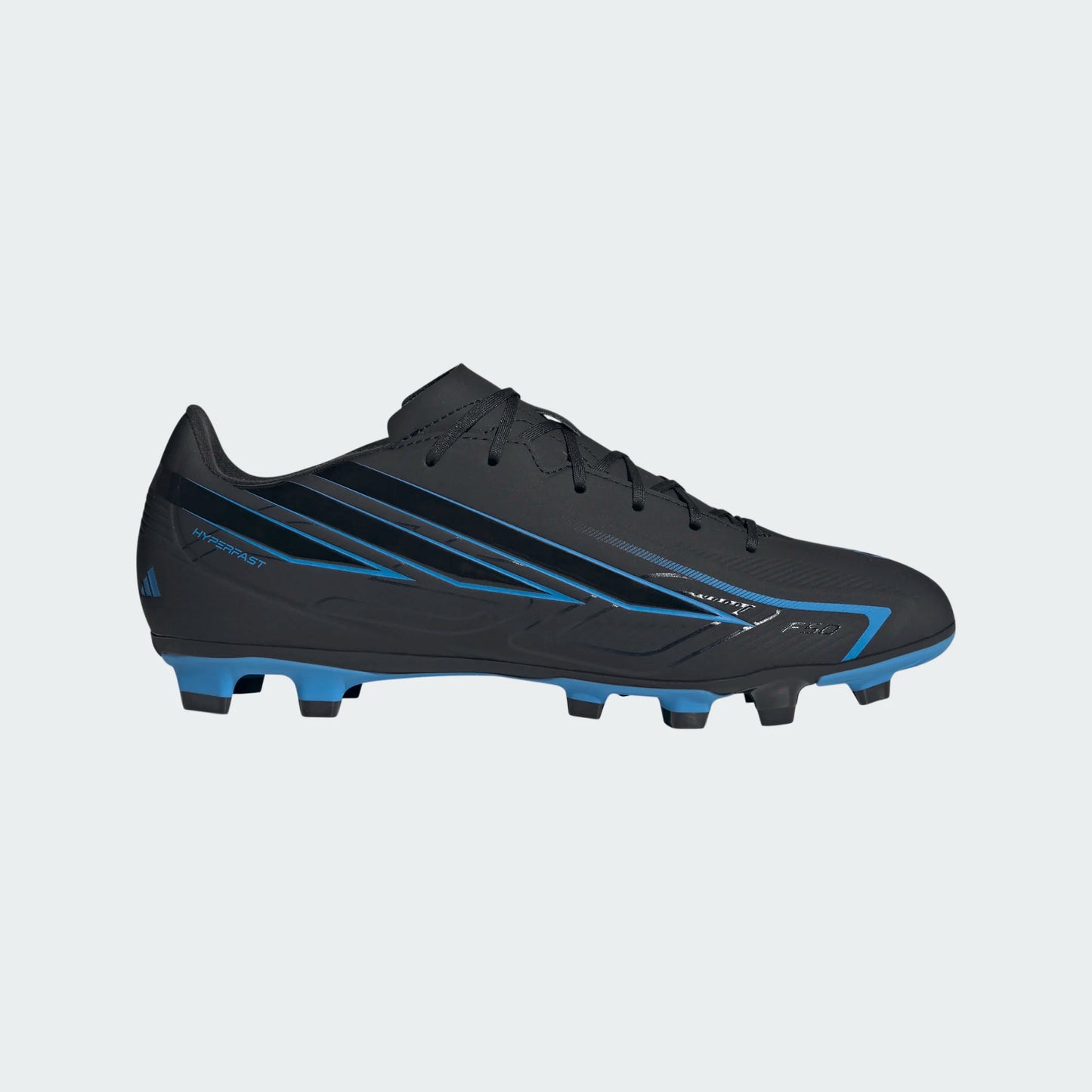 A-E73 (Adidas F50 hyperfast club firm/multi ground boots black/lura blue) 72695292