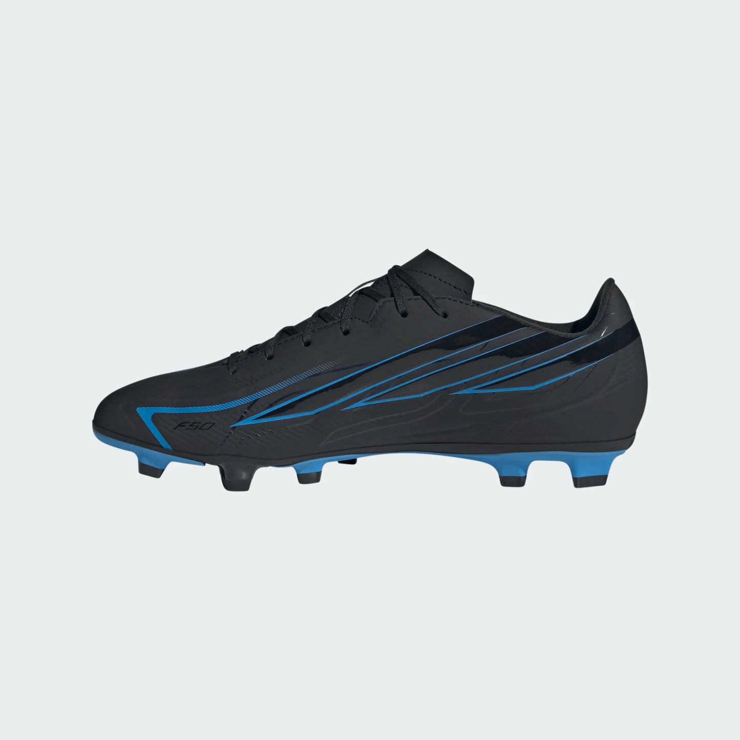 A-E73 (Adidas F50 hyperfast club firm/multi ground boots black/lura blue) 72695292