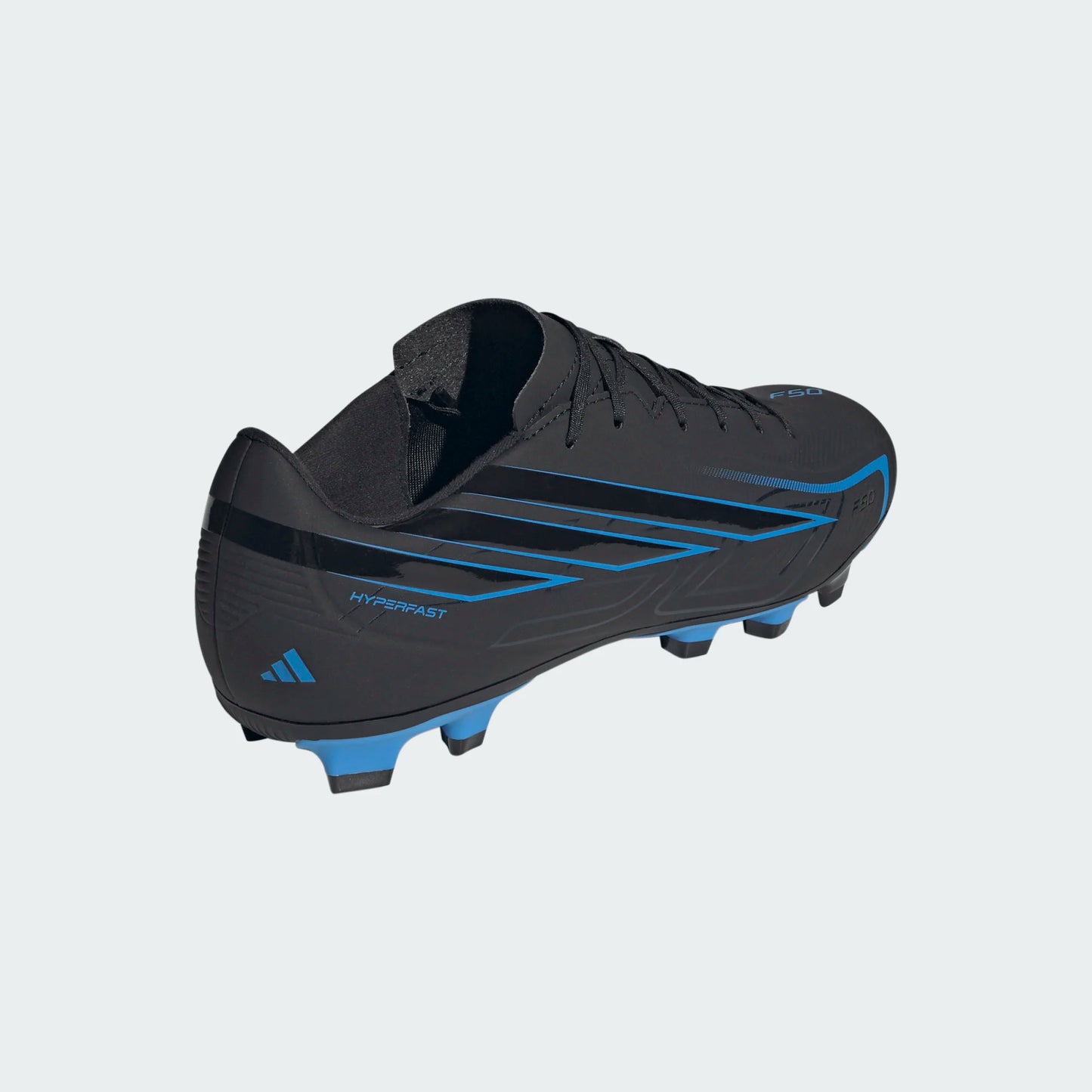 A-E73 (Adidas F50 hyperfast club firm/multi ground boots black/lura blue) 72695292