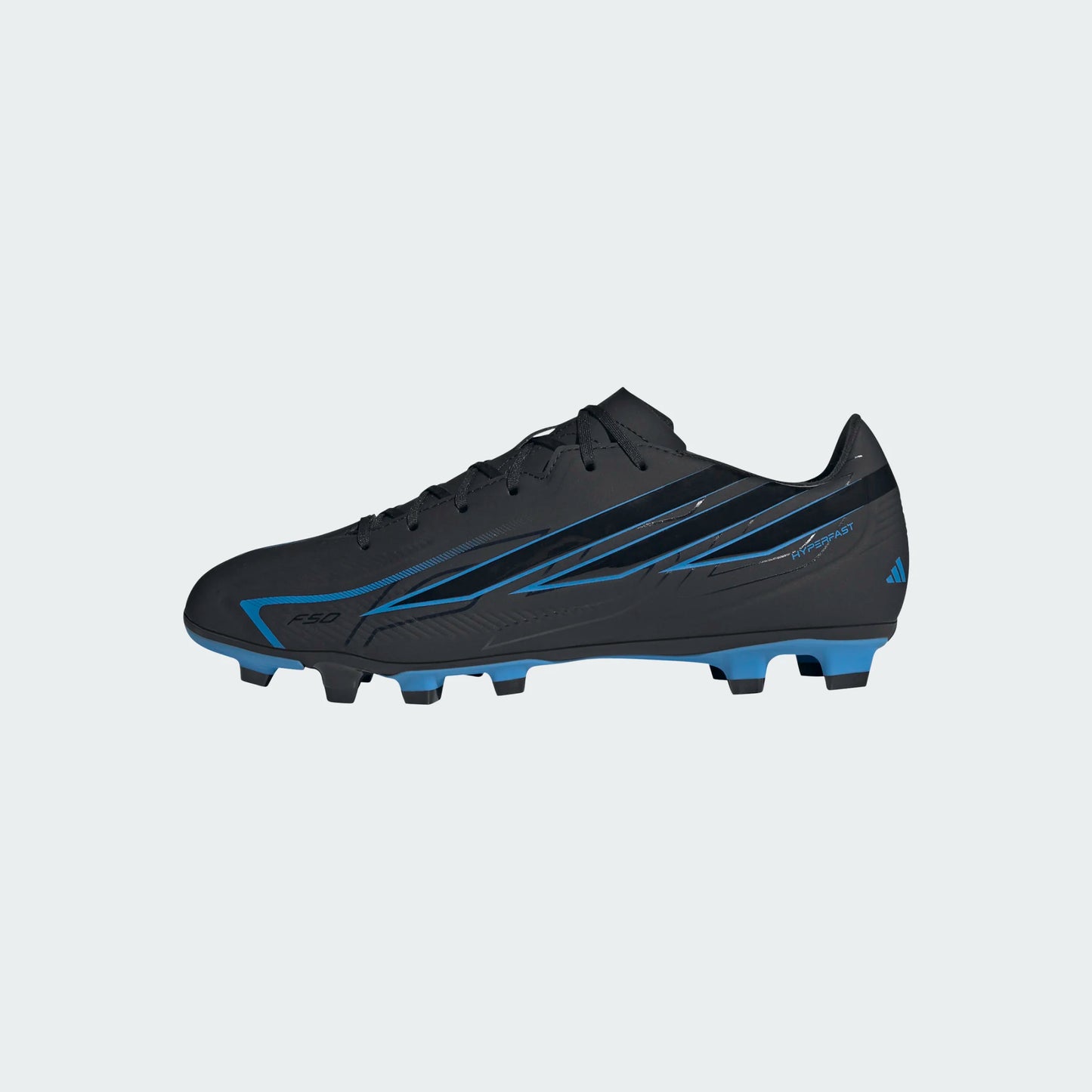 A-E73 (Adidas F50 hyperfast club firm/multi ground boots black/lura blue) 72695292