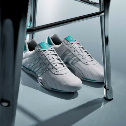 A-R72 (Adidas adiracer low mercedes amg petronas F1 team shoeswhite/matte silver/semi mint rush) 226910580