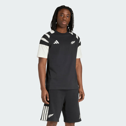 AA-C32 (Adidas all blacks leisurewear t-shirt black/off white) 52693412