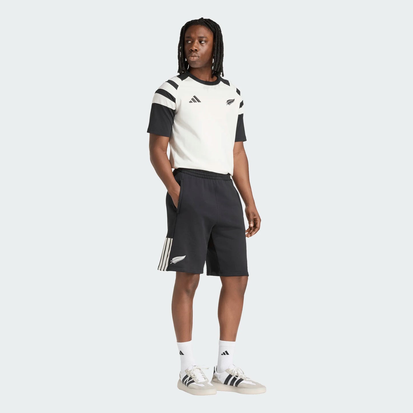AA-D32 (Adidas all blacks lsw t-shirt off white/black) 52693412
