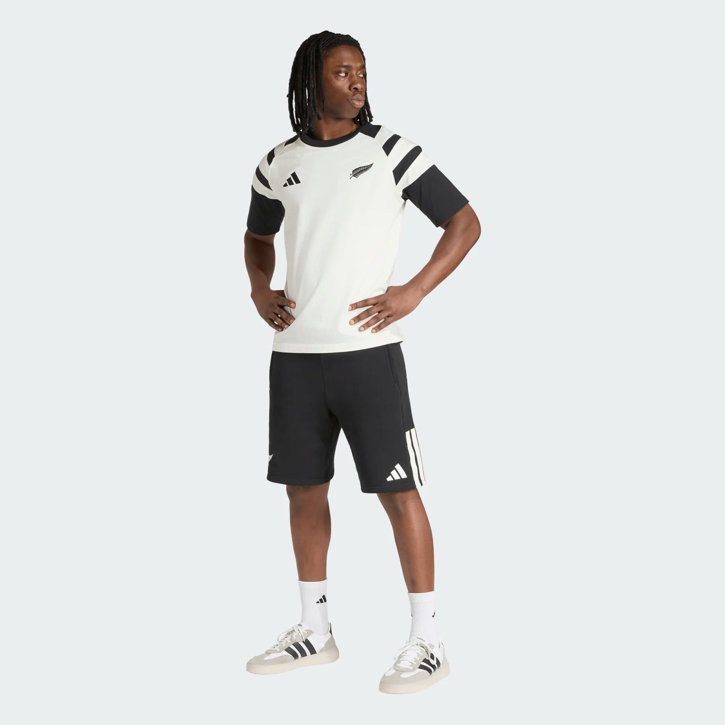 AA-D32 (Adidas all blacks lsw t-shirt off white/black) 52693412