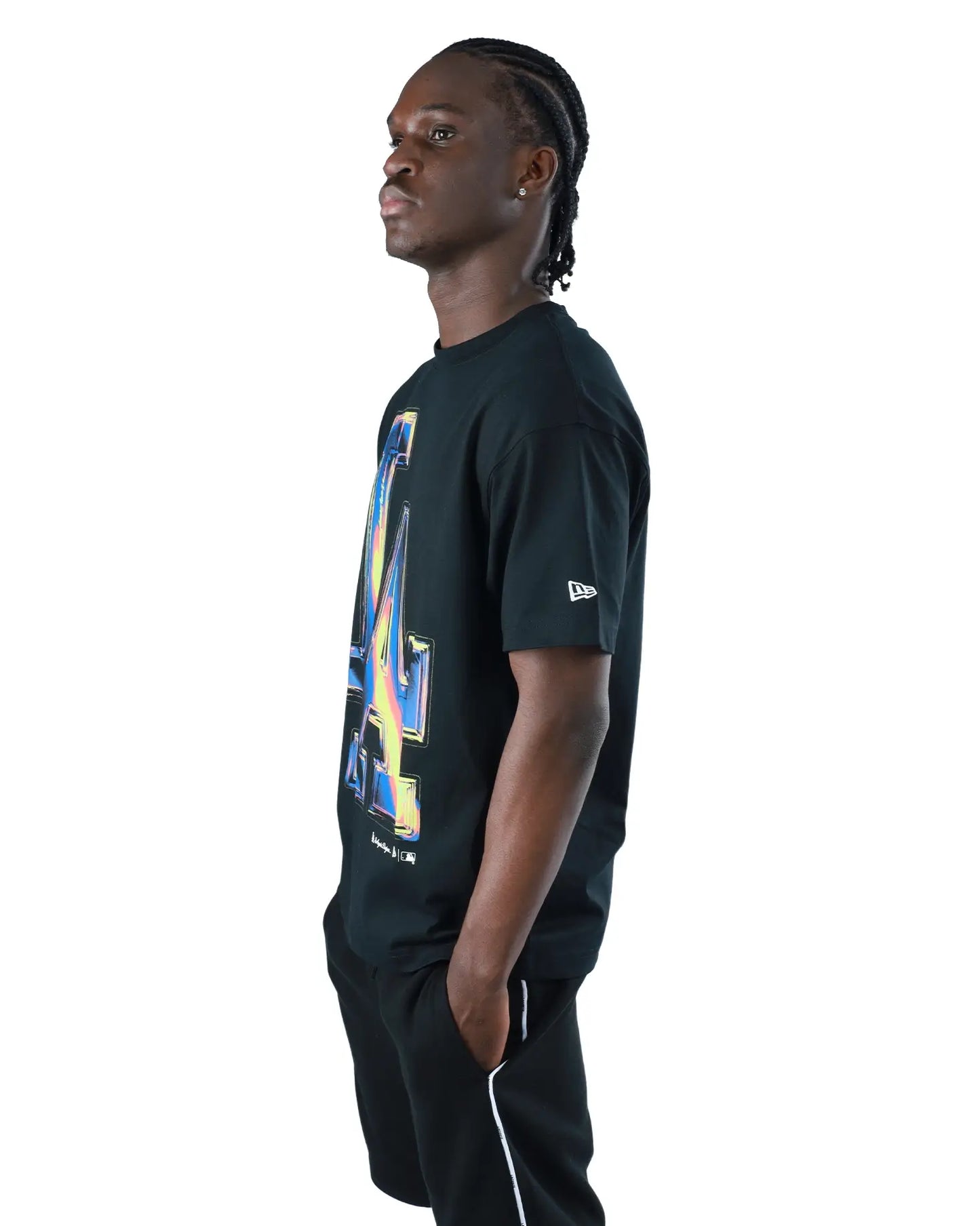 NEA-P14 (New era los angeles dodgers heatmap short sleeve t-shirt black) 62694000