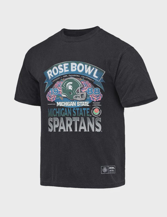 NCAA-F1 (Ncaa michigan state rose bowl tee vintage black) 72393478