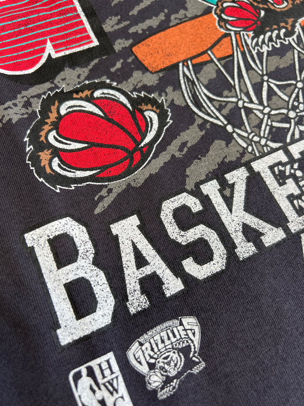 MNA-B39 (Mitchell & ness basket tee grizzlies overdyed black) 112493478