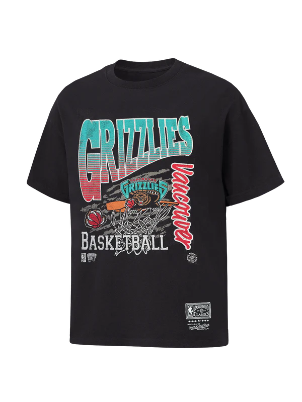 MNA-B39 (Mitchell & ness basket tee grizzlies overdyed black) 112493478